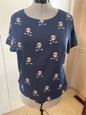NWT Sugarhill (sold through ModCloth) Size UK 16 Hot air balloon blouse.